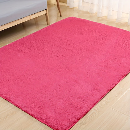 1pc Fluffy Area Rugs For Living Room, Shaggy Plush Rug For Bedroom, Soft Non Slip Floor Carpet For Bedside, Indoor DéCor