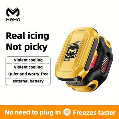 MEMO CX12 2025 New Mobile Phone Radiator, Magnetic Phone Cooler with Rechargeable Battery, Phone Cooling Fan with RGB LED Semiconductor Cooling, Phone Radiator with Temperature Display for Mobile Gaming, Tiktok Live Streaming