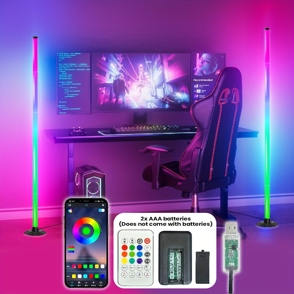 HKmm RGB RGB Floor Lamp With Remote Control - USB-Powered, Color Changing, Adjustable Brightness & Color, Modern Space-Themed Design For Living Room, Bedroom