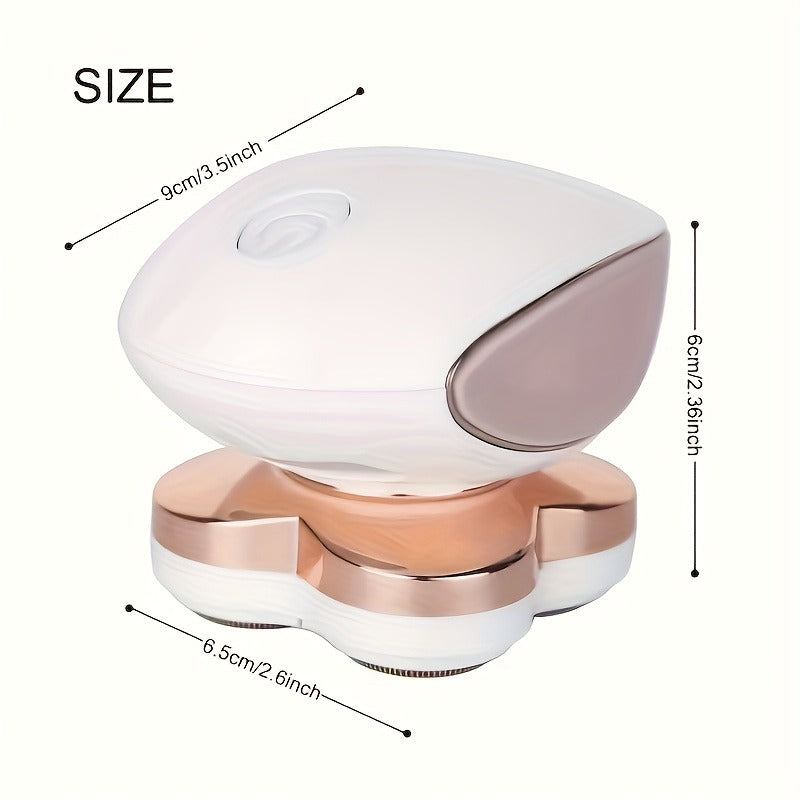Women' & Full Body Electric Shaver and Hair Clipper - 4-Head 360° Rotating USB- Wet/Dry Shaver Suitable for Face, Bikini, Legs, Arms, Chest & Underarms - Travel-Friendly Full Body Hair Removal Tool with Clipper Attachments
