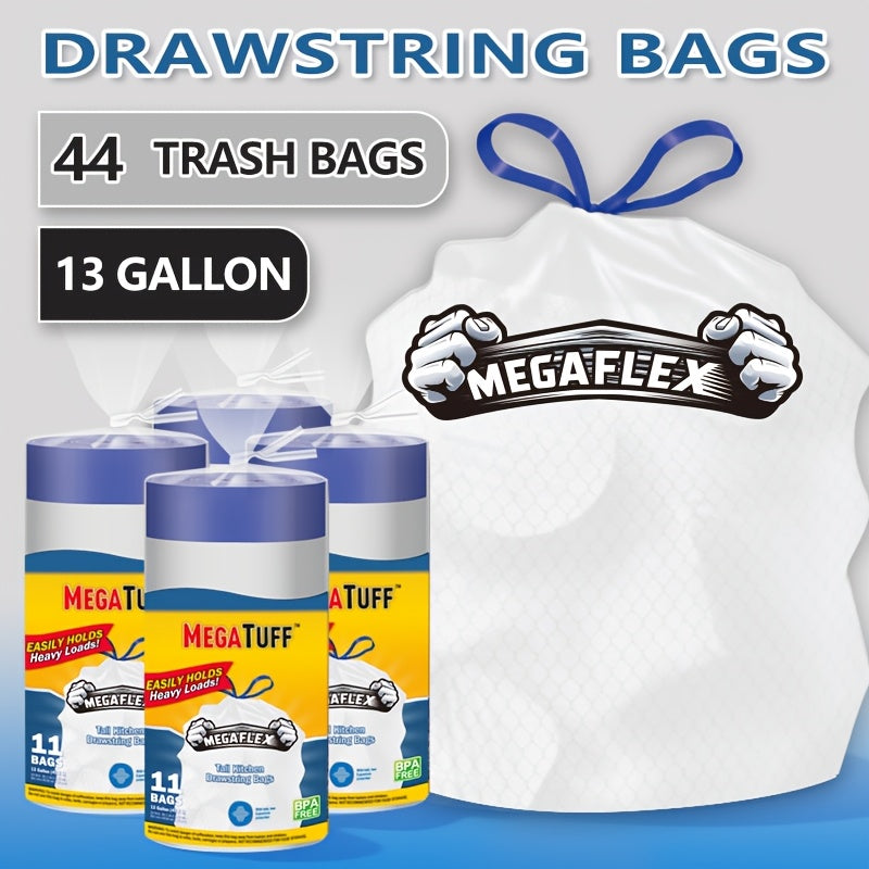 44/85/104/130/170/180/360 Bags 13 Gallon Boxed Expandable Heavy-Duty Plastic Multipurpose Disposable Garbage Bags-Super Strong, Leak-Resistant, And Odor-Proof for Bedroom, Kitchen, Living Room, Outdoor, Toilet Use Trash Bag - Convenient Sanitary