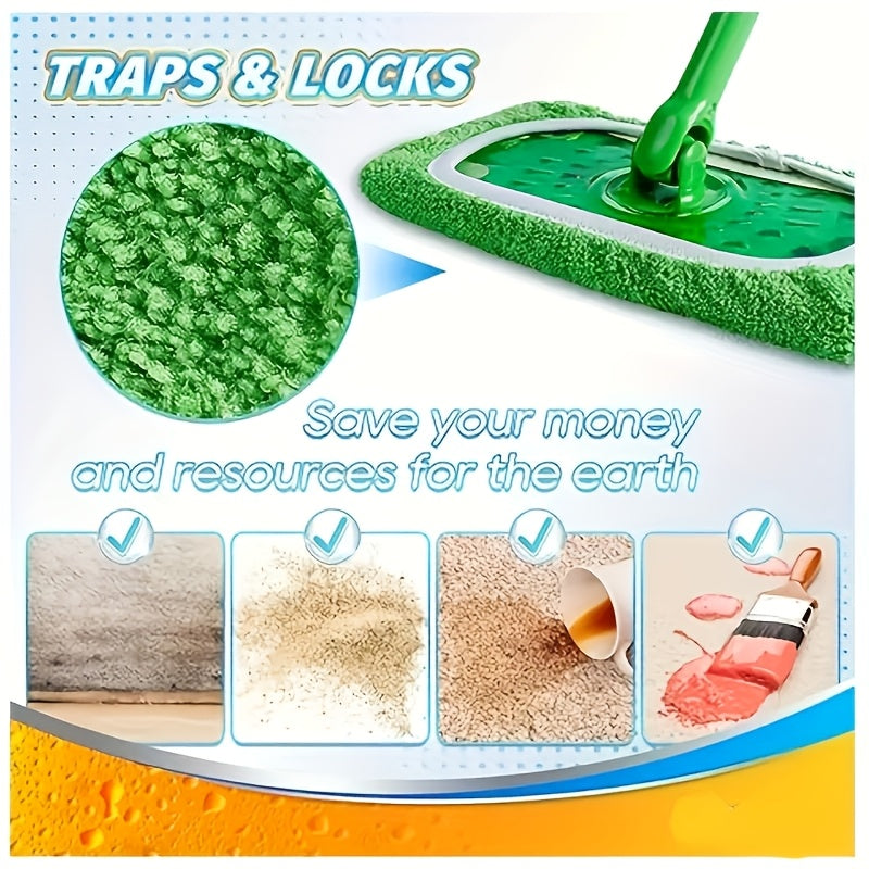 15pcs of Washable Mop Pads, Designed for Flat Floor Mops, Durable And Effective in Absorbing Dirt And Water, Suitable for Both Wet And Dry Cleaning, Easy to Maintain, Cleaning Supplies (Mop Not Included)