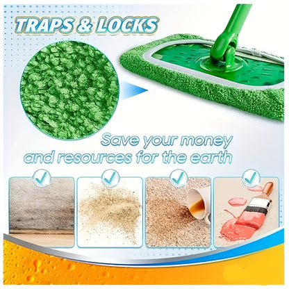 15pcs of Washable Mop Pads, Designed for Flat Floor Mops, Durable And Effective in Absorbing Dirt And Water, Suitable for Both Wet And Dry Cleaning, Easy to Maintain, Cleaning Supplies (Mop Not Included)