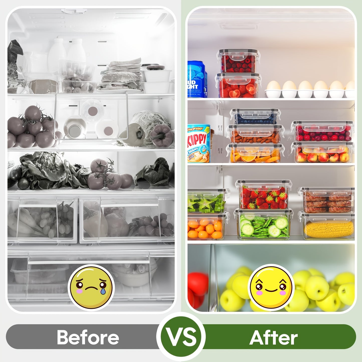 48pcs/set Food Storage Container Set, Crisper, Easy Fix Lids (24 Lids + 24 Containers) - Sealed Plastic Containers For Pantry, Travel, Outdoor Picnics, Kitchen Organization, Includes Labels And Labeling