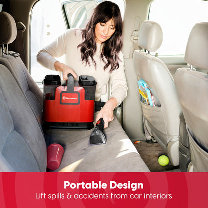 Portable Carpet Spot Cleaner Machine 17KPa Upholstery Stain Remover with Versatile Tools for Pet Stains Area Rugs Couches Car Seats Fabric