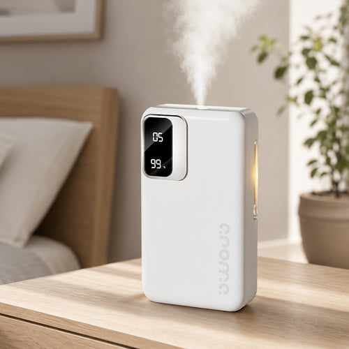 1800Mah 7-Speed Sonic Aromatherapy Diffuser, Advanced Tech Fine Mist And Precise Control, Quickly Reduces Bedroom Heat/ Bathroom Humidity/ Study Odors, Digital Display Real-Time Monitoring, USB Charging (Up to 20 Days Use)
