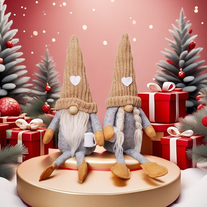Gnome Home Decor 2pcs Set – Collectible Holiday Gnomes Figurines for Living Room, Bedroom, Office, Birthday & Party Decorations, Gifts for Men & Women