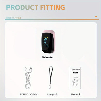 VROVIRE FDA Cleared Rechargeable Pulse Oximeter Fingertip Oxygen Monitor Fingertip With SpO2 Pulse Rate And PI RR OLED Precision Fast Oximeter SpO2 Reading