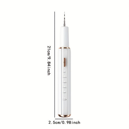 Electric Tooth Cleaner Tartar Remover Rechargeable - 5 Speed Modes, LED Light, USB Charging, 2 Replaceable Brush Heads, Dental Plaque Scraper for Teeth Whitening, Stain & Tartar Removal, Dental Mirror