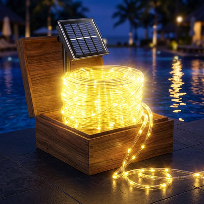 Outdoor Solar LED String Lights, Flexible Fairy Lights for Pool, Fountain, Wedding Decor 105/72/40/23FT, 300/200/100/50Leds