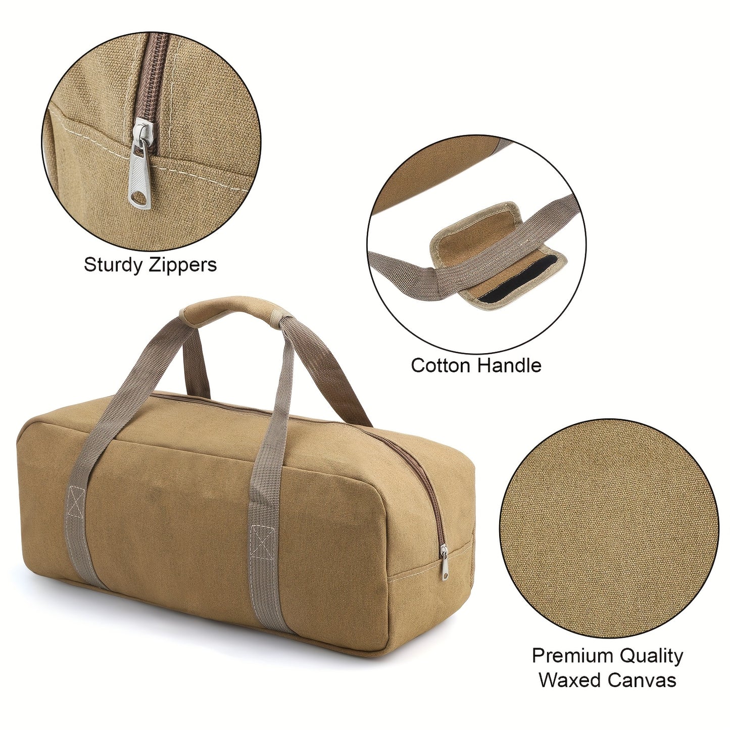 Spacious Tool Storage Bag, Durable Canvas Handbag, Tool Organizer, Versatile Portable Bag for Storing Wrenches, Screwdrivers, And Nails