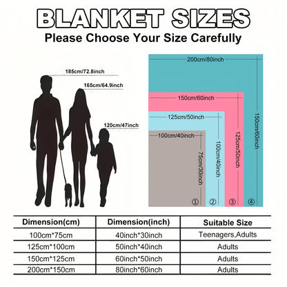 Bear Print Flannel Throw Blanket - Cute Soft Plush 2D Flat Printed Cozy Bedspread for Sofa Bed Camping Travel, Adorable Animal Pattern Gift Blanket Multi-Color
