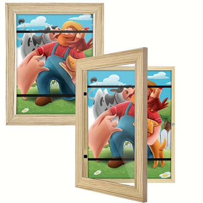 1/ 2/ 4/ 8 Pack Kids Artwork Frames Changeable, 8.5x11in Kids Art Frames Front Opening, Children Art Projects Kids Art Frames Picture Frames For Kids Drawing, Crafts, Photos, Holds 130pcs, Kids Christmas Gifts, Stocking Stuffers