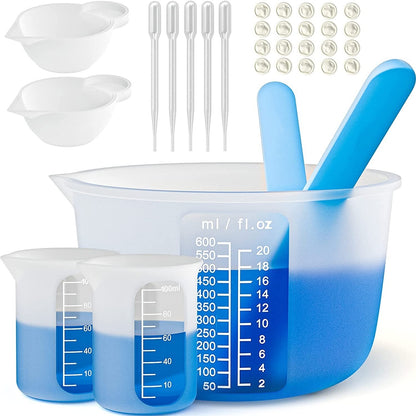 1set Silicone Resin Measuring Cup Kit DIY Tools Set Trendy Accessories Hand Craft DIY Slime Measuring Cup
