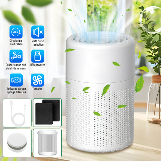 HEPA 3-in-1 Air Purifier with Air Quality Sensor & Sleep Mode | Removes Pet Odors, Allergens, Dust & Smoke | Compact Quiet Air Cleaner for Bedroom, Office & Living Room | Pet Friendly White