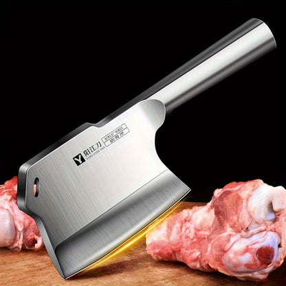 1pc Stainless Steel Chef's Knife, Thickened Bone Cutter, Butcher's Special Axe Bone Cutter, Butcher's Knife, Restaurant Selling Meat Cleaver, High-quality Kitchen Bone Cutter, Thickened And Aggravated, Men's Gift, Valentine's Day Gift.