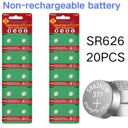 Watch Battery SR626SW 60pcs 1.55V Alkaline Button Cell 377 376 AG4 LR626 for Watches Calculators Remote Controls Small Electronics Bulk Pack