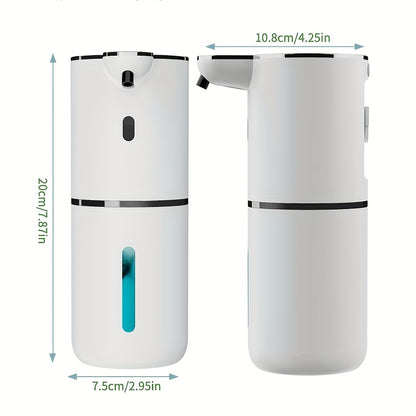 DONASIRA Brand, Automatic Sensor Soap Dispenser Suitable for Kitchens, Bathrooms, Restrooms. The Rechargeable Model Can Be Conveniently Placed On Countertops Or Mounted On Walls, Offering Touch-free with A Large Capacity And 4 Adjustable Settings