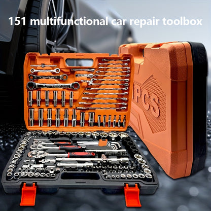 Premium Stainless Steel Repair Tool Kit 55/82/94/121PCS – Complete Automotive & Home Repair Set | Multi-Function Hand Tools | No Charging Required | Easy to Use | Perfect Gift for Men