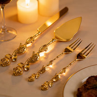 Rose Knife And Fork+2Pcs Spoon