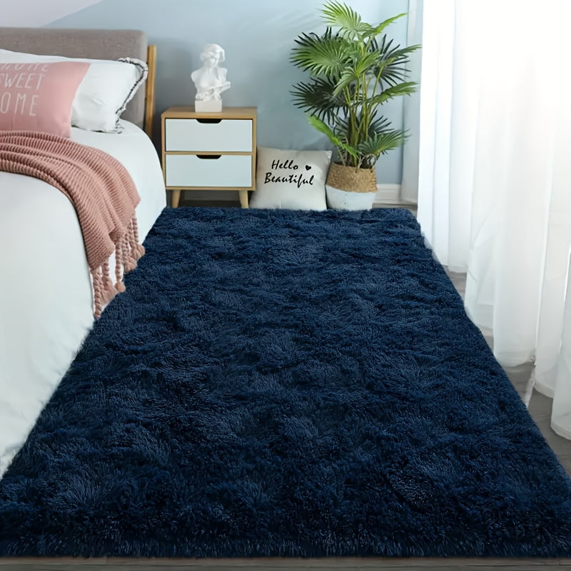 Soft Plush Area Rugs Non-slip Fuzzy Plush Soft Shaggy Bedside Rug Tie-Dyed Living Room Carpet Teen Dorm Home DecorPet Friendly Bedroom Living Room Nursery Room Rug Home Decor Room Decor