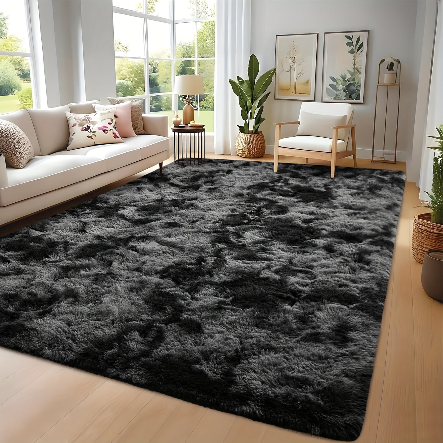 1pc Soft Shaggy Runner Rug for Bedroom, 2X6 Feet Indoor Modern Fluffy Area Rugs Fuzzy Carpet for Hallway Bedside, Easy to Clean, Upgrade Non-Slip Shag Plush Rug for Dorm Living Room, Winter Indoor Flooring, Heating Next to The Stove, Etc