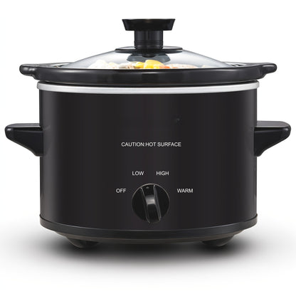 2.0Qt Slow Cooker, Adjustable Temp, Entrees, Sauces, Stews & Dips, Dishwasher Safe Glass Lid & Crock, Stainless Steel, Kitchen Appliances, Cookware, Cooking Pot, Kitchen Items, Slow Cooker, Slow Cooker, 1.5QT Slow Cooker