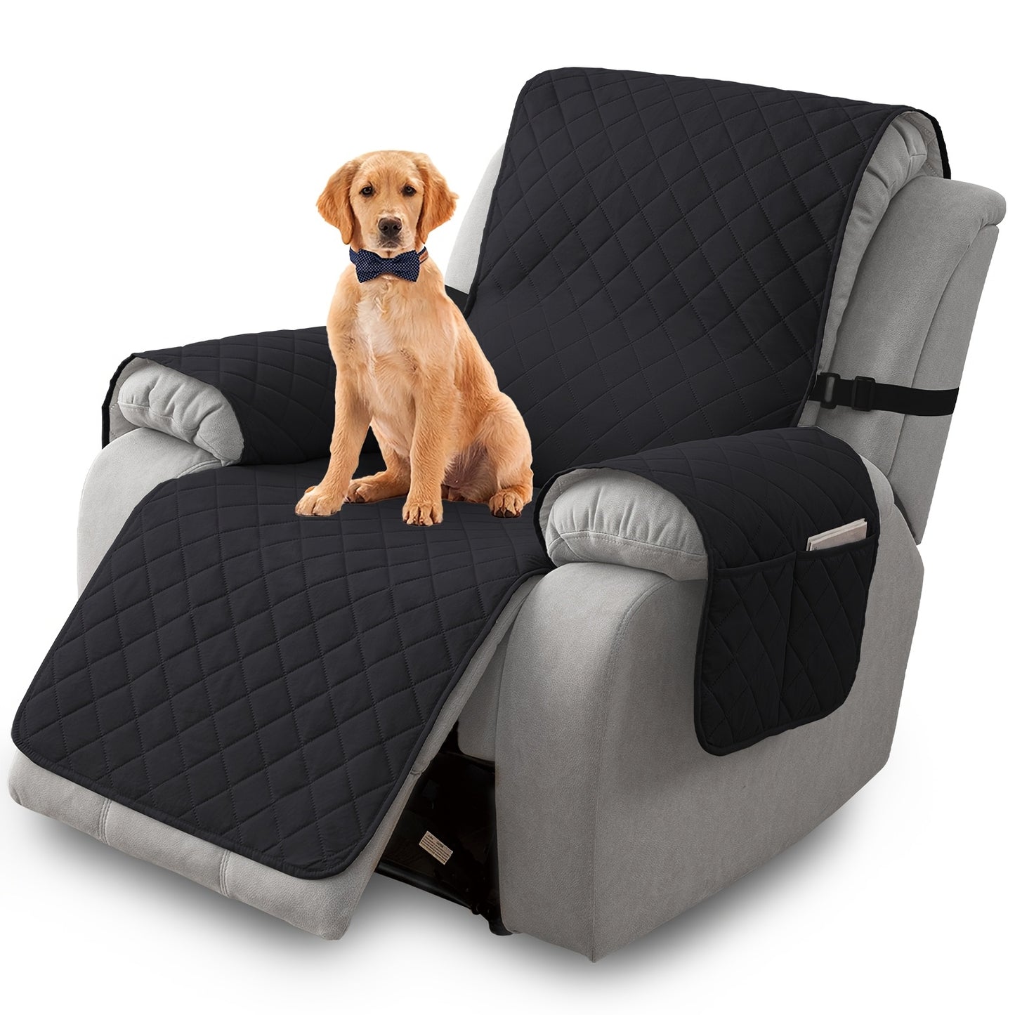 1pc 100% Non-Slip Recliner Chair Cover Sofa Slipcover, Pet Cover For Large Recliner With Elastic Straps, Washable Chair Seat Cover Recliner Chair Furniture Protector, Perfect For Indoor And Outdoor Use, Home Decoration, Mother'S Day Gifts