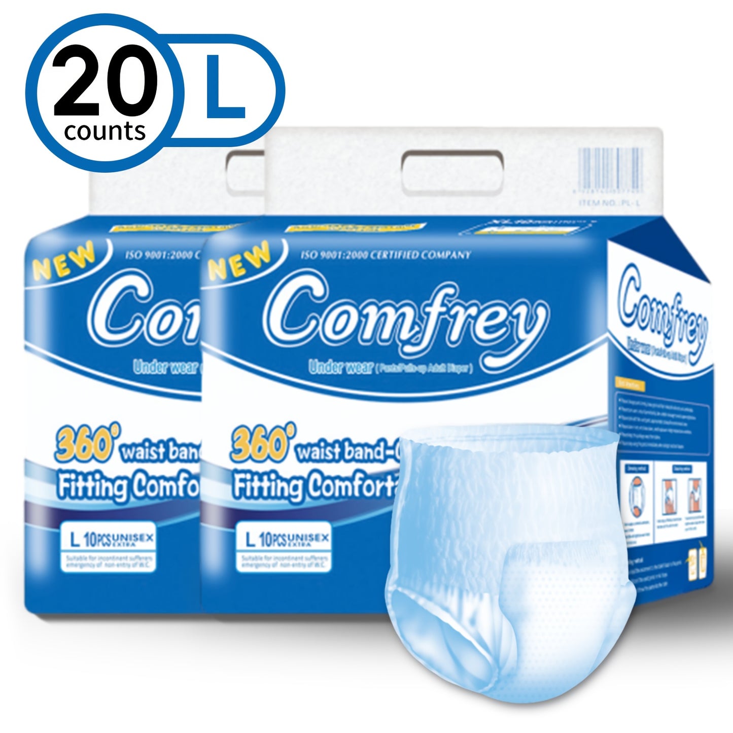 10/20pcs Adult Incontinence Underwear for Women & Men, Overnight Bladder Control Underwear Disposable Pull Ups, Slip-On Protection Briefs, Maximum Coverage & Absorbency
