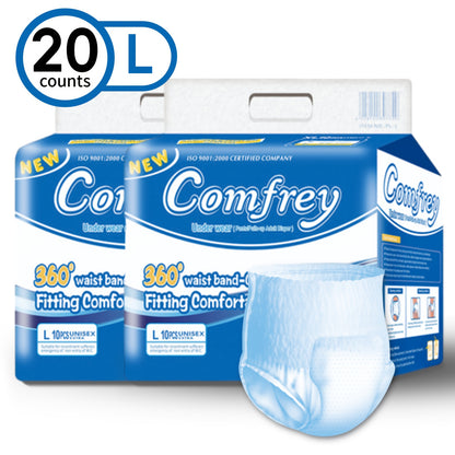10/20pcs Adult Incontinence Underwear for Women & Men, Overnight Bladder Control Underwear Disposable Pull Ups, Slip-On Protection Briefs, Maximum Coverage & Absorbency