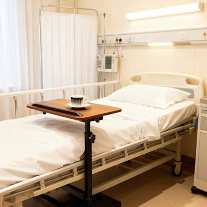 [Adjustable Height Care Table] Hospital Bed Table - Essential for Nursing, Adjustable Height Care Table, Bedside Dining Table for Convalescence, Home Medical Nursing Table, Table for The Elderly And Patients, Practical Gift, Two-Color Options