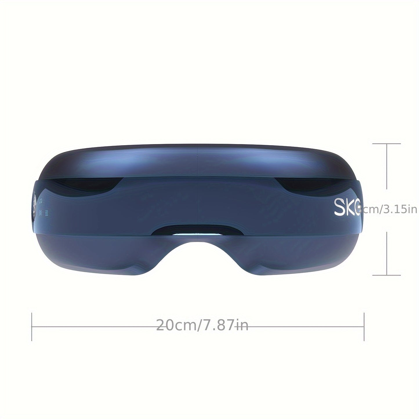 Eye Massager with Heat SKG E3 PRO Portable - Music Playback Built-In Vision Window Eye Relaxation Mask for Eye Strain Fatigue Relief, Heated Eye Massager Gift for Men & Women, Blue