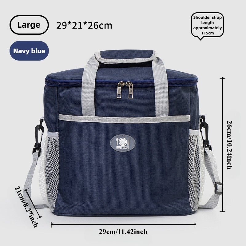 Large Capacity Insulated Lunch Bag - Thermal Leakproof Lunch Tote with Shoulder Strap, Heavy-Duty Oxford Cloth Lunch Box for Work, School, Picnics, Travel - Keeps Food Hot/Cold for Hours, Spacious Lunch Bag for Adults & Families, Picnic Essentials, Stylis