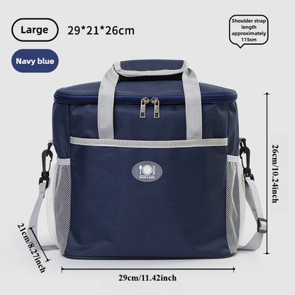 Large Capacity Insulated Lunch Bag - Thermal Leakproof Lunch Tote with Shoulder Strap, Heavy-Duty Oxford Cloth Lunch Box for Work, School, Picnics, Travel - Keeps Food Hot/Cold for Hours, Spacious Lunch Bag for Adults & Families, Picnic Essentials, Stylis