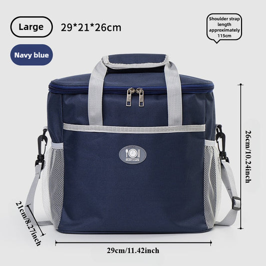 Large Capacity Insulated Lunch Bag - Thermal Leakproof Lunch Tote with Shoulder Strap, Heavy-Duty Oxford Cloth Lunch Box for Work, School, Picnics, Travel - Keeps Food Hot/Cold for Hours, Spacious Lunch Bag for Adults & Families, Picnic Essentials, Stylis