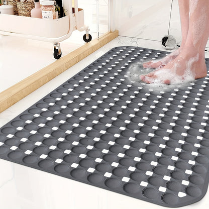 SELIBRE Bath Mat, TPR Material Suction Cups Shower Mats for Inside Shower, Machine Washable Quick Dry Bathtub Mat for Bathroom And Spa