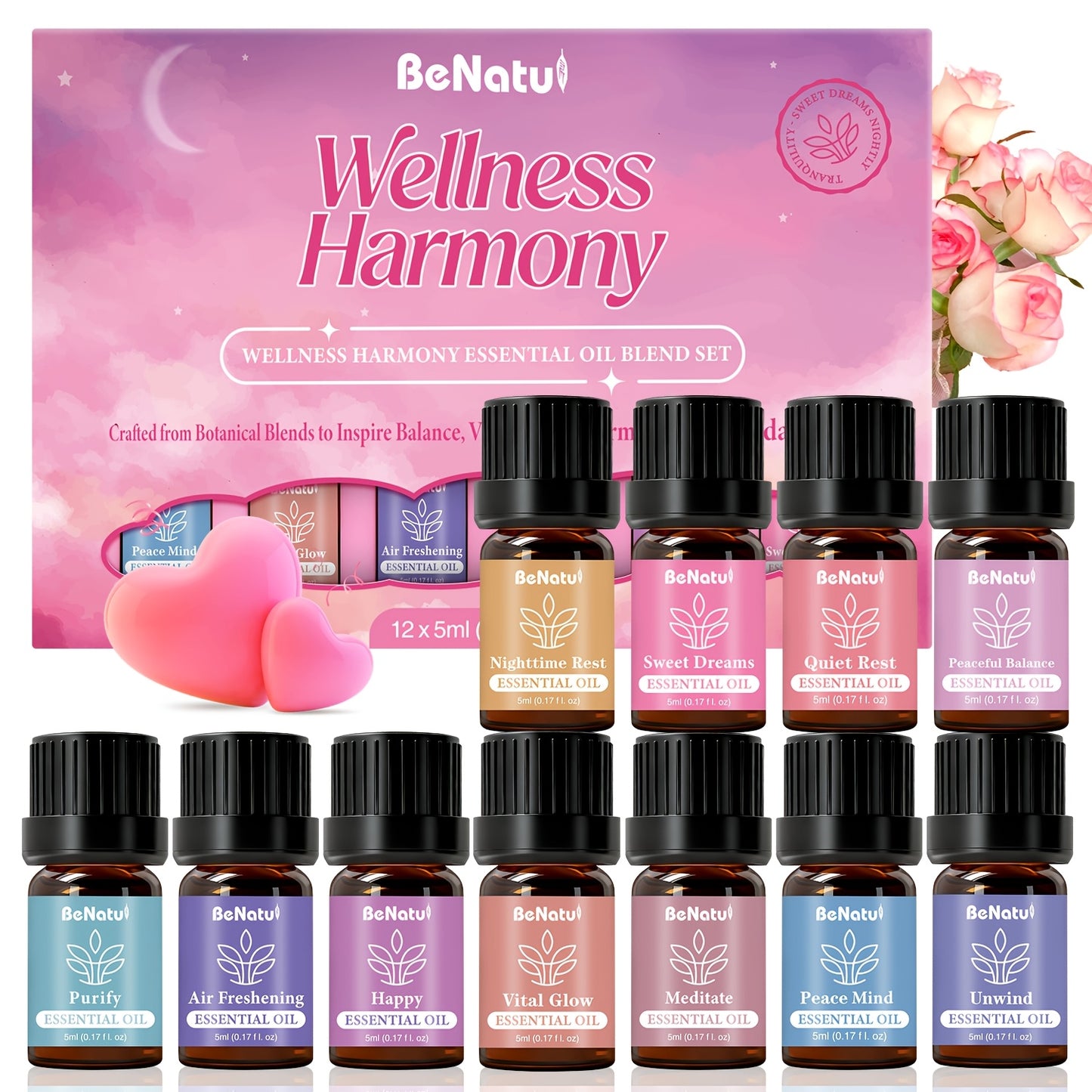 12/18/24pcs Essential Oil Set: Woody, Date Night, Coffee, Garden Fragrance Oil | Sandalwood, Cedarwood, Leather, Peppermint, Lavender, Coffee, Chocolate, Baking, Romantic Date | for Candles, Humidifier, Diffusers, Christmas/ Valentine's Day Gifts