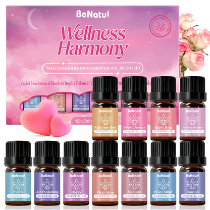 12/18/24pcs Essential Oil Set: Woody, Date Night, Coffee, Garden Fragrance Oil | Sandalwood, Cedarwood, Leather, Peppermint, Lavender, Coffee, Chocolate, Baking, Romantic Date | for Candles, Humidifier, Diffusers, Christmas/ Valentine's Day Gifts