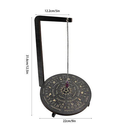 Wooden Pendulum Stand for Divination – Crystal Display Holder, Witchcraft Altar Decor, Meditation Ritual Necklace Organizer & Constellation Moon