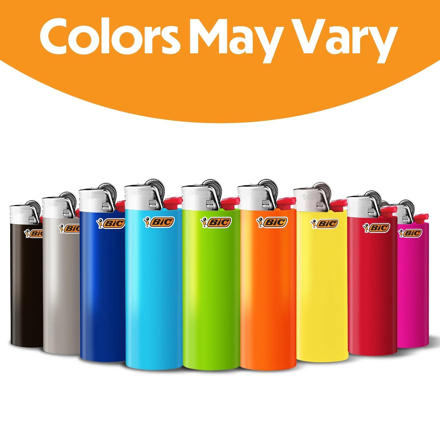 BIC Classic Maxi Pocket Lighters, Assorted Colors, 8-Count Tray of Lighters