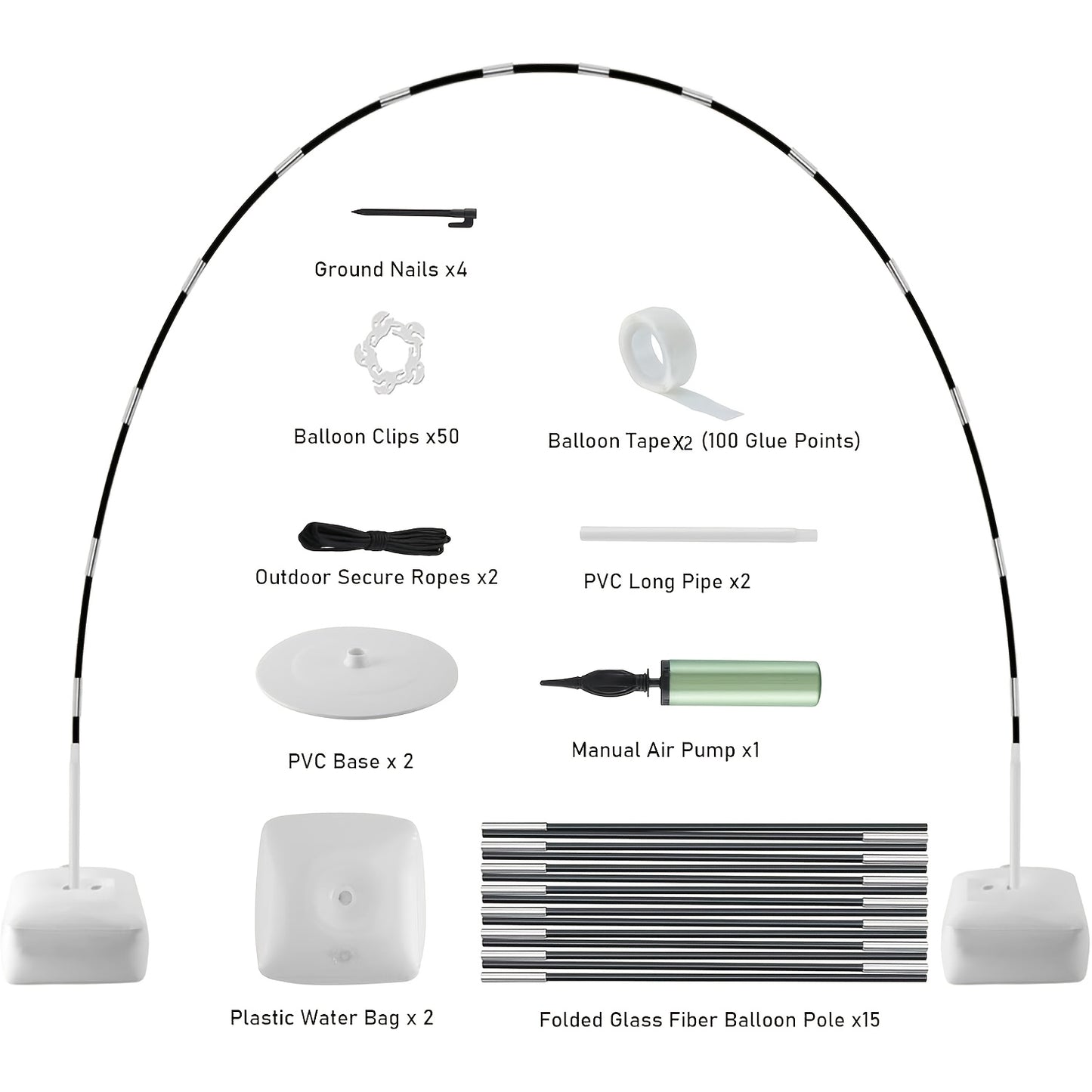 Updated Balloon Arch Kit, Adjustable to 9 Feet Tall And 10 Feet Wide, Featuring a Water-Fillable Base: Ideal for Weddings, Birthday Celebrations, Christmas Events, And Graduation Decorations