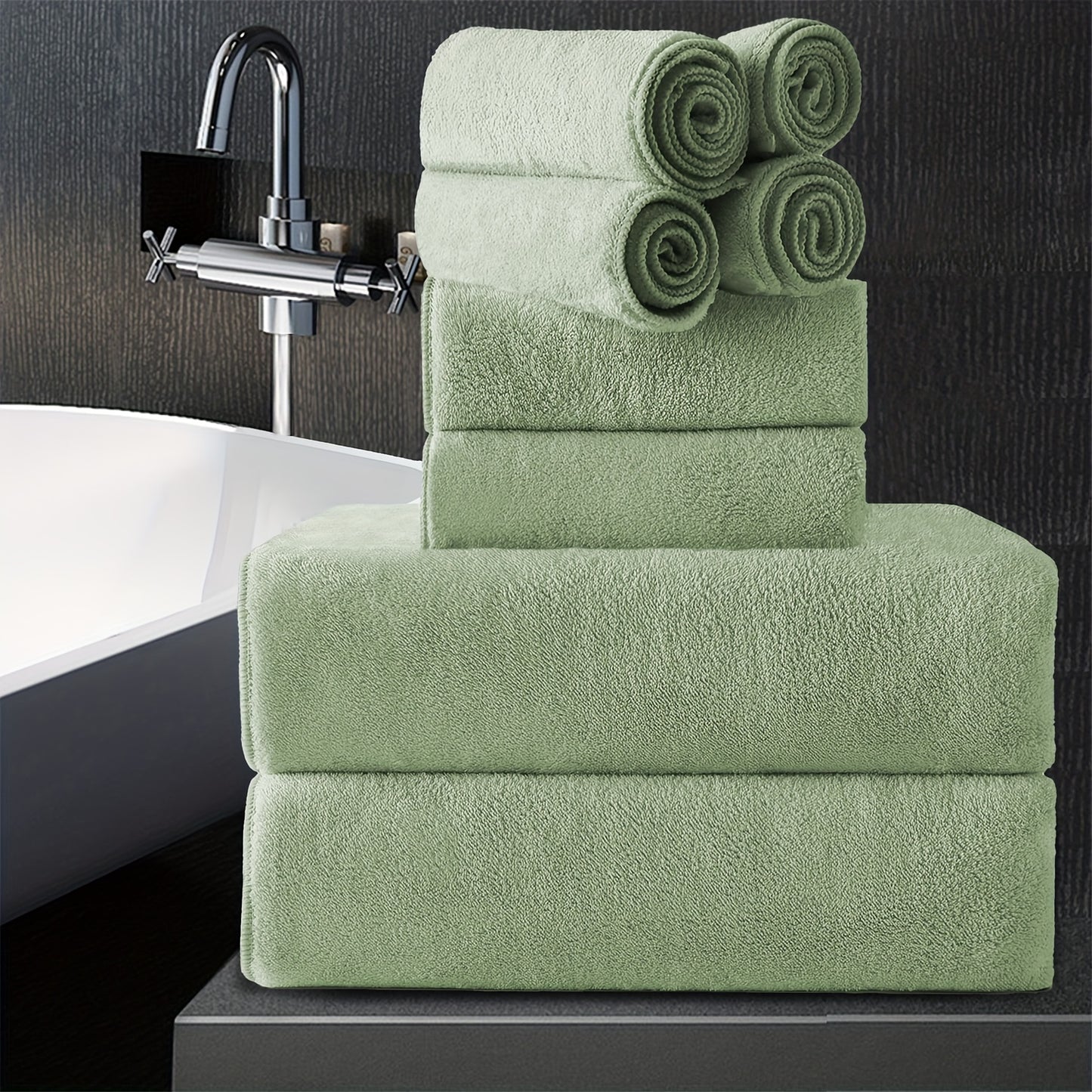 8pcs Extra Large Bath Towels Set 35" X 70", Premium Towel Set for Bathroom Gym Oversized Bath Sheet Ultra-Soft Luxury Thick Lightweight Highly Absorbent Fast Dry Towel for Daily Use, 750GSM
