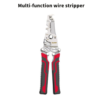 Foldable Wire Stripper Tool, Multifunctional Pliers, Suitable for Cable, Electrician, DIY And Electronic Maintenance | Compact Design, Equipped with Crimping Pliers, Cutters, Spring Clips And Anti-Slip Clips, Easy to Carry, Cars And Tool Boxes