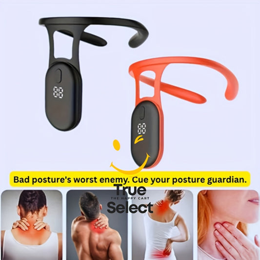 Posture Corrector Smart Vibration Reminder 1pc or 2pcs - Auto-Sensing 25° Slouch Alert USB Rechargeable Neck Back Support Trainer for Desk Office Gaming, Breathable ABS Silicone, Gift Ready
