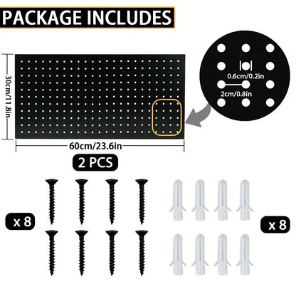 2/4pcs Ultrawall Metal Pegboard Wall Panels | Peg Boards For Garage Tool Storage, Durable Metal Construction