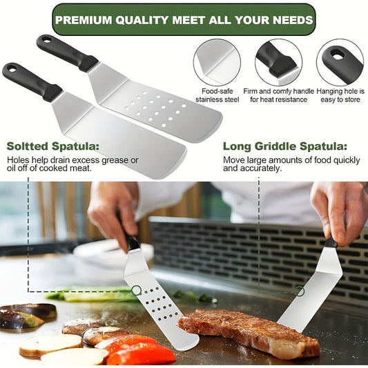 8/17pcs Set of Barbecue Tools, Barbecue Accessories, Teppanyaki, Meat Press Plates, Kitchen Tools, Suitable for Home Kitchens, Outdoor Camping Barbecue, Parties, Outdoor Gatherings