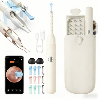 Earwax Removal Tool Set with Light & Camera - Rechargeable Battery-Powered, Earwax Cleaner for IOS & Android, Nose Picker, Ear Cleaning Kit, Birthday Gifts for Adult, Local Warehouse, Travel Essential, Shopping Festival, Mother'S Day