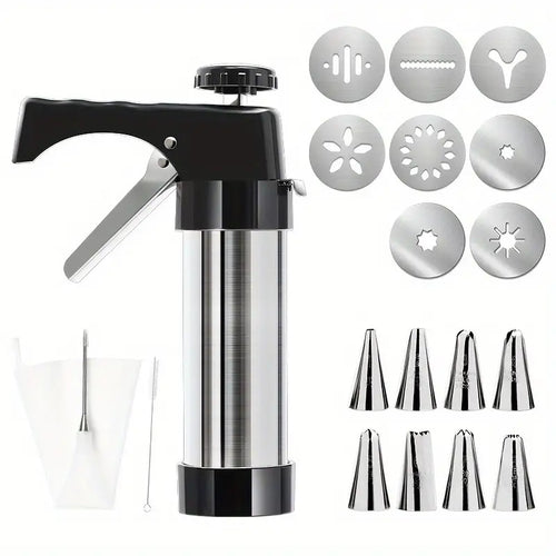 [Durable Biscuit Machine] Heavy Duty Manual Spanish Biscuit Machine-1 No Electricity Required, Three Diagram Stable System, Easy to Clean Design| Compatible with Dough And Pastry, Suitable for Home, Commercial Kitchen, Pastry Shop, Market