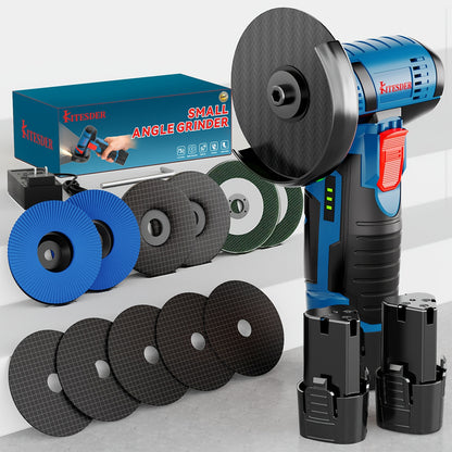 12V Rechargeable Angle Grinder - 19500 Rpm High-speed Electric Sander Multi-functional Polishing And Sanding Tool Suitable For Handwork, Home Repairs, Metal And Wood Processing Men'S Practical Gift Fast Local Warehouse Delivery
