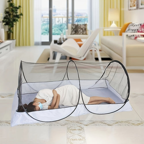 Large Pop-Up Mosquito Net, Foldable And Portable Mosquito Net for Beds, Camping, Travel, And Patios, No Setup Required, Mosquito-Proof, Ideal for Camping And Travel, Floor Bed Use, Compact And Foldable Mosquito Nets